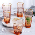 custom Orange water wine glass drinking glasses set